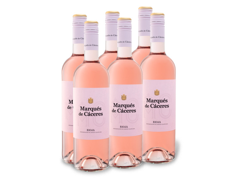 Gehe zu Vollbildansicht: 6 x 0,75-l-Flasche Weinpaket Marques de Caceres rosé DOC trocken, Roséwein - Bild 1