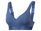 Ein blauer Sport-BH mit breiten Trägern