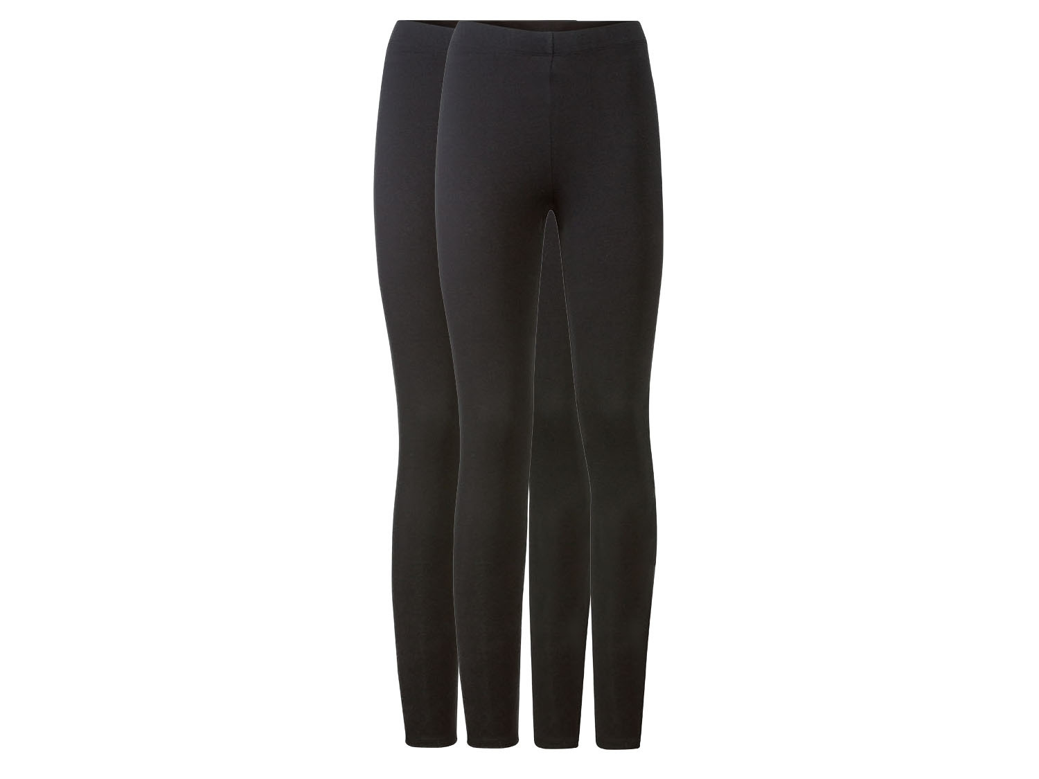 esmara Damen Leggings, 2 Stück, mit hohem BioBaumwoll…