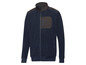 Eine dunkelblaue Fleecejacke mit Reißverschluss.