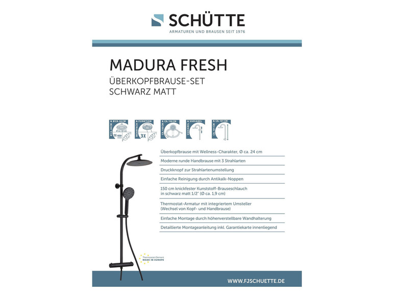 Gehe zu Vollbildansicht: Schütte Duschset »Madura Fresh«, mit Thermostatarmatur - Bild 9