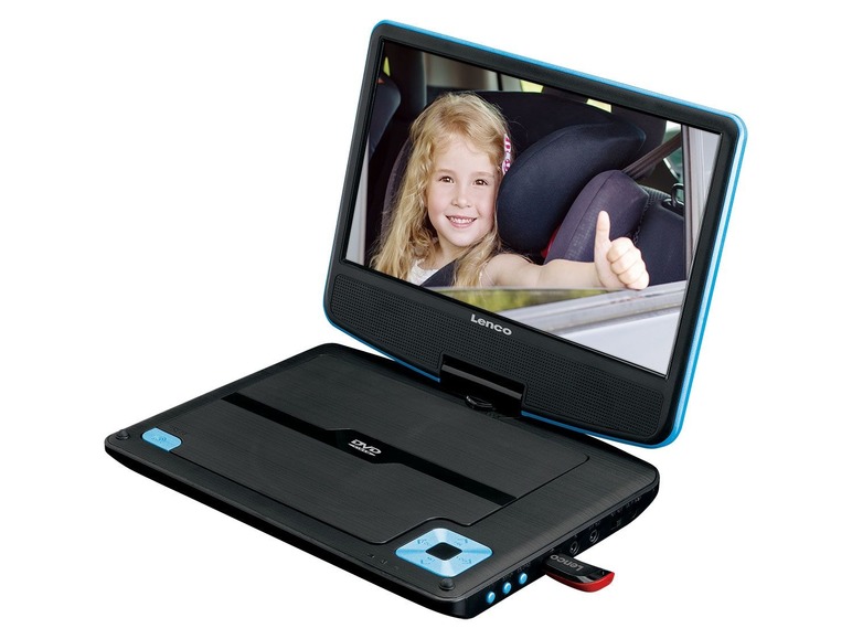 Gehe zu Vollbildansicht: Lenco DVP-910 Tragbarer 9"-DVD-Player mit fester Autohalterung und Kopfhörer - Bild 4