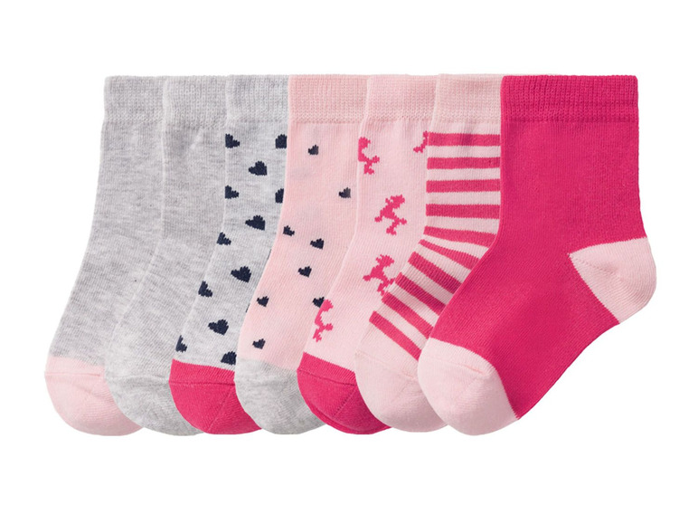 Gehe zu Vollbildansicht: LUPILU® Kleinkinder Socken Mädchen, 7 Paar - Bild 2