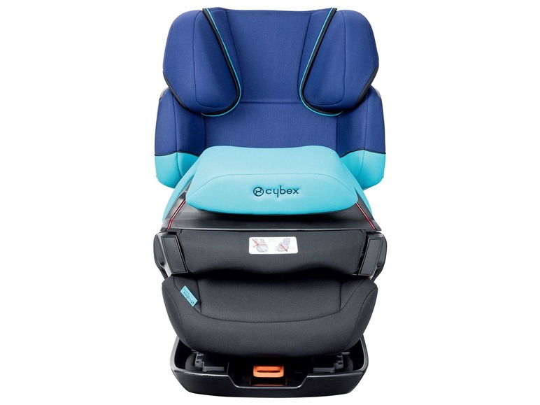 Ein Cybex Autositz in Blau und Türkis.