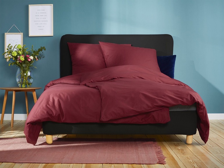 Gehe zu Vollbildansicht: MERADISO® Bettwäsche, 135 x 200 cm Deckenbezug, in Perkal aus reiner Bio-Baumwolle - Bild 3