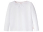 Weißes Langarmshirt für Mädchen.
