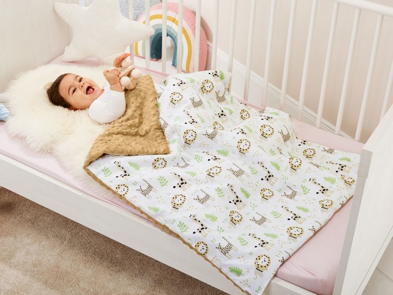 Gehe zu Vollbildansicht: LUPILU® Baby Decke, 72 x 97 cm, zum Wenden, eine Seite mit weichem Textil - Bild 7