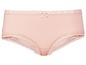 Ein rosafarbener Slip mit Spitze