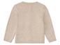 Beigefarbener Strickpullover für Kinder.