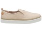 Beige Slip-on-Sneaker mit Espadrillesohlen.