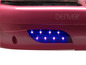 Ein rosa Denver Hoverboard mit blauen LED-Lichtern.