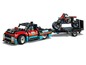 LEGO Technic Set mit einem Pickup und einem Stunt-Motorrad.