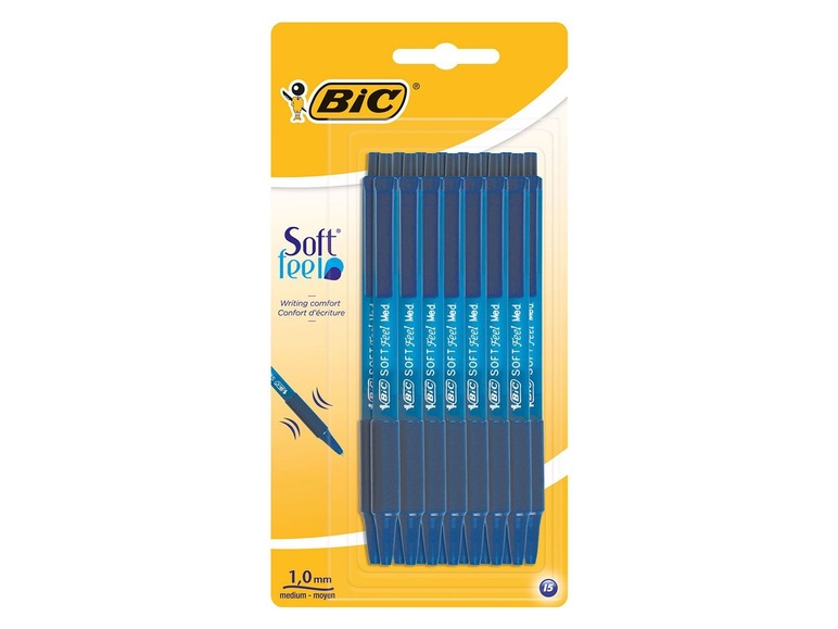 Gehe zu Vollbildansicht: BIC Soft Feel Clic blau Kugelschreiber - Bild 1