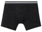 Schwarze Boxershorts mit weißem elastischem Bund