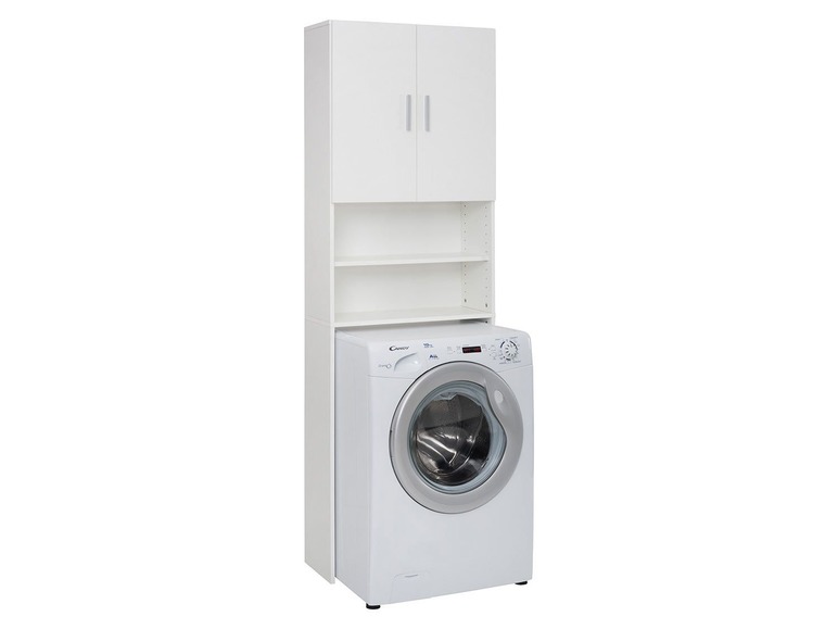 Gehe zu Vollbildansicht: FMD Waschmaschinen Überbau, 2 Türen, 2 höhenverstallbare Ablagen - Bild 10