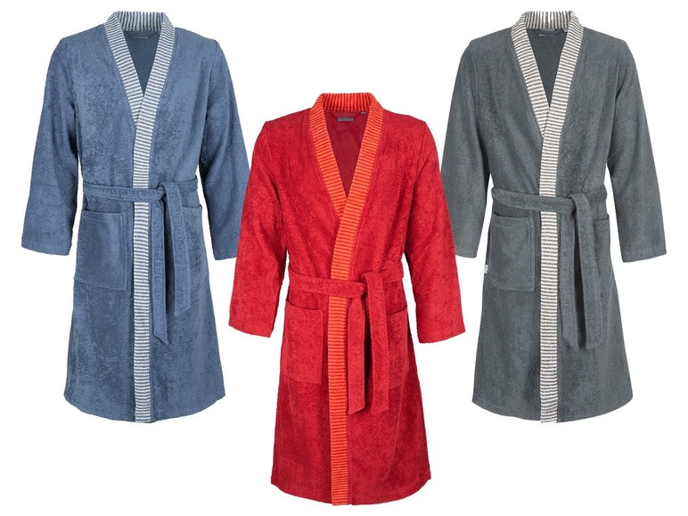 Gehe zu Vollbildansicht: Egeria Bademantel Herren «Bruno», Kimono, reine Baumwolle, verschiedene Größen - Bild 1