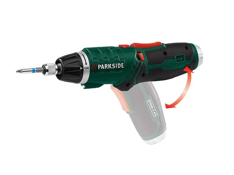 Gehe zu Vollbildansicht: PARKSIDE® Akku-Stabschrauber »PSSA 4 A1«, inklusive USB-Schnellladegerät, mit LED-Lampe - Bild 2