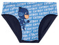 Blaue Unterhose mit Catboy-Motiv.