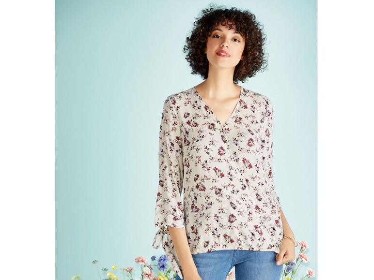 Gehe zu Vollbildansicht: ESMARA® Bluse Damen, in floralem Design, aus ressourcenschonender Viskose - Bild 3