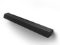 Eine schwarze Sony Soundbar mit einem Gitter an der Vorderseite.