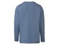Ein blaues Langarmshirt für Herren.