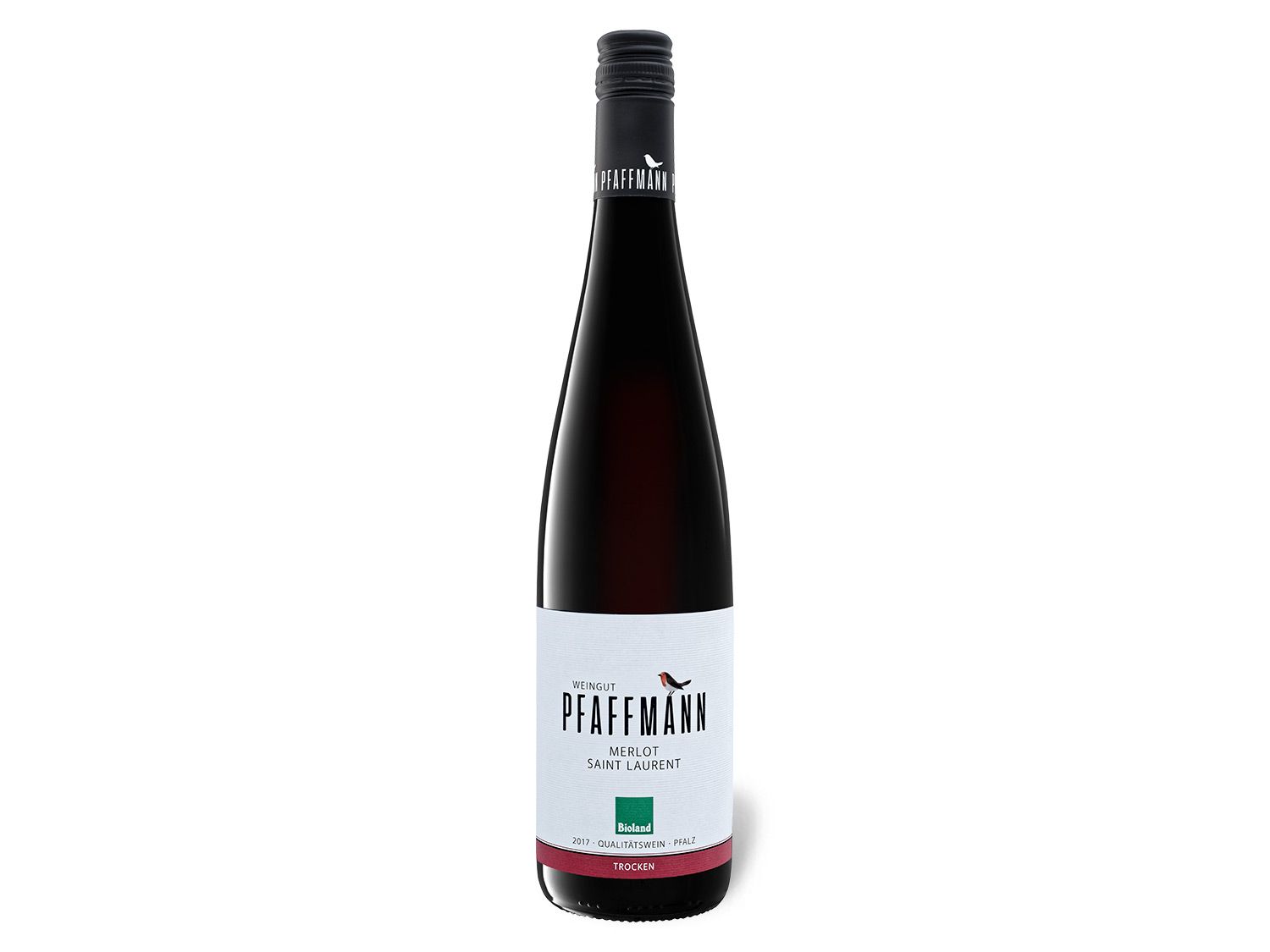 Weingut Pfaffmann BIOLAND Cuvée Merlot/Saint Laurent Pfalz QbA trocken, Rotwein 2021 - Mindestbestellmenge: 6 Wein & Spirituosen Lidl DE