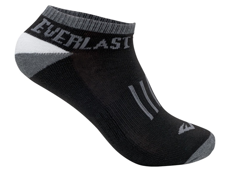 Schwarze Everlast Socken mit grauen Details.