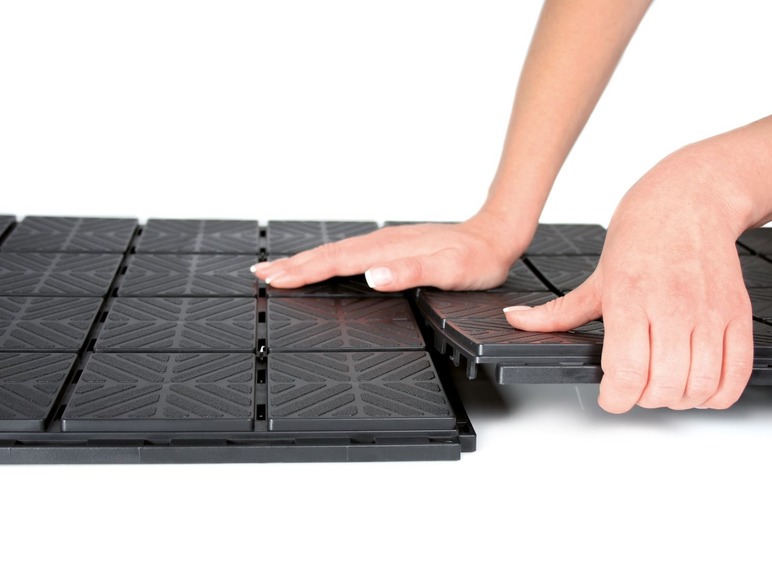 mit rutschfest, Klicksystem Bodenplatten Beetplatten Square«, cm, »Easy 40x40 Prosperplast