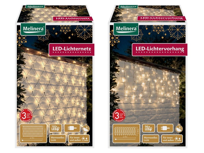 Gehe zu Vollbildansicht: MELINERA® LED-Lichternetz / -vorhang - Bild 1