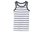 Weißes Tanktop mit blauen Streifen