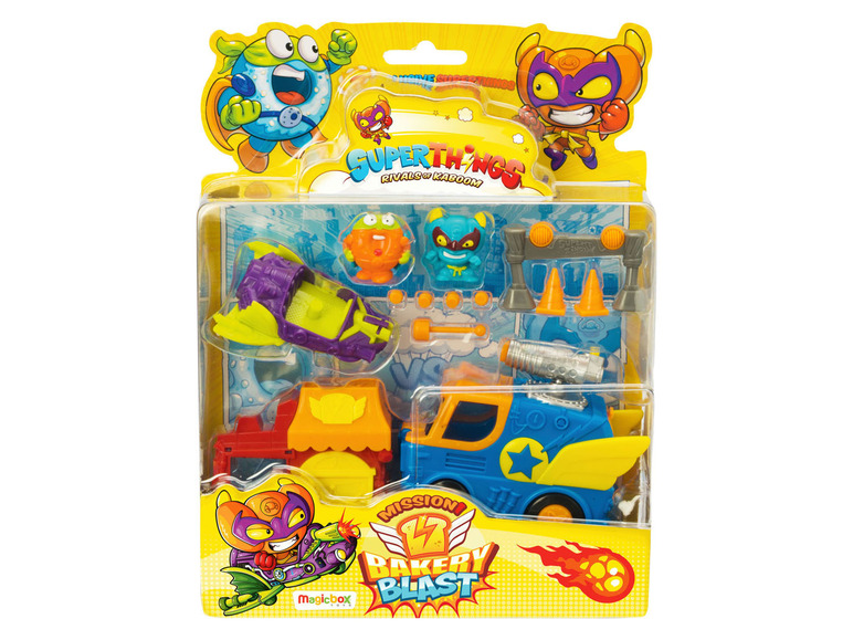 SuperThings Rivals Kaboom Spielset mit Fahrzeug, Figuren und Zubehör.
