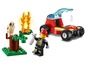 LEGO City Feuerwehrwagen, Figur und Waldbrand mit Eule.