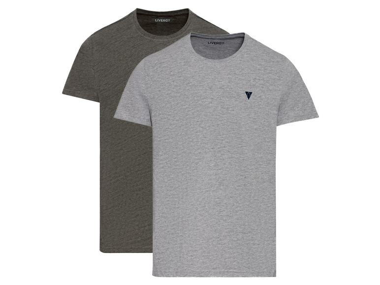 Gehe zu Vollbildansicht: LIVERGY® T-Shirts Herren, 2 Stück, mit Bio-Baumwolle - Bild 2