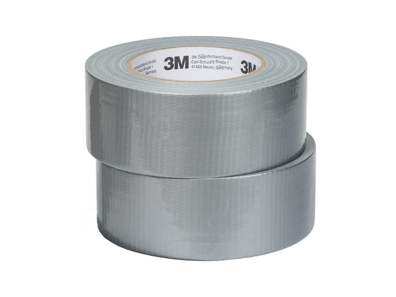 Zwei Rollen graues 3M Klebeband.