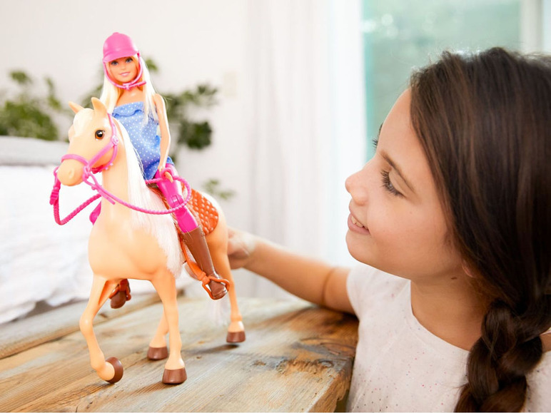 Gehe zu Vollbildansicht: Barbie Pferd & Puppe - Bild 3