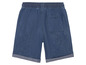 Blaue Jeans-Shorts mit Gummizug.