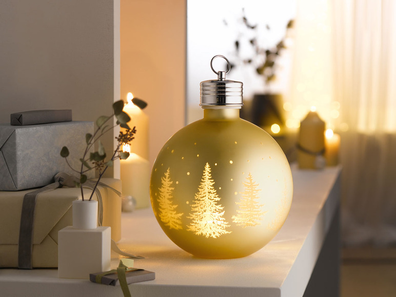 Gehe zu Vollbildansicht: LIVARNO home Dekoleuchte LED Weihnachtskugel, zum Aufstellen - Bild 5