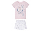 Ein rosafarbener Pyjama mit Frozen-Motiv für Mädchen.