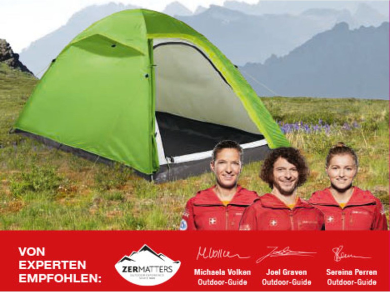 Gehe zu Vollbildansicht: CRIVIT® Campingzelt, für bis zu 2 Personen, mit Belüftungsöffnungen, Zeltinnentasche - Bild 4
