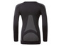 Schwarze Thermo-Unterwäsche mit langen Ärmeln für Damen.