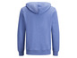 Ein blauer Hoodie mit Kapuze