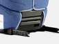 Ein blauer Autositz mit Isofix-Befestigung.