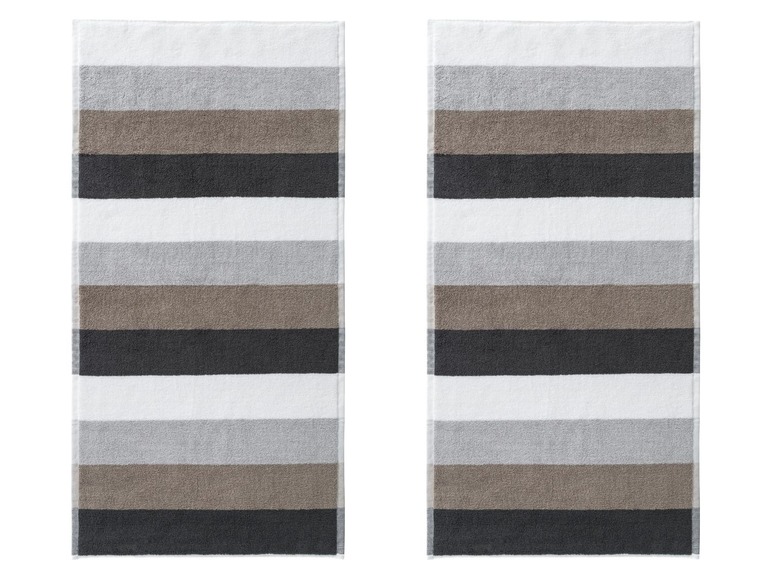Gehe zu Vollbildansicht: MIOMARE® Handtuch, 2-teilig, 50 x 100 cm, saug- und strapazierfähig, aus Baumwolle - Bild 7