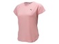 Ein rosa Puma Trainingsshirt mit kurzen Ärmeln.
