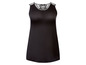 Schwarzes Tanktop mit Spitze am Ausschnitt
