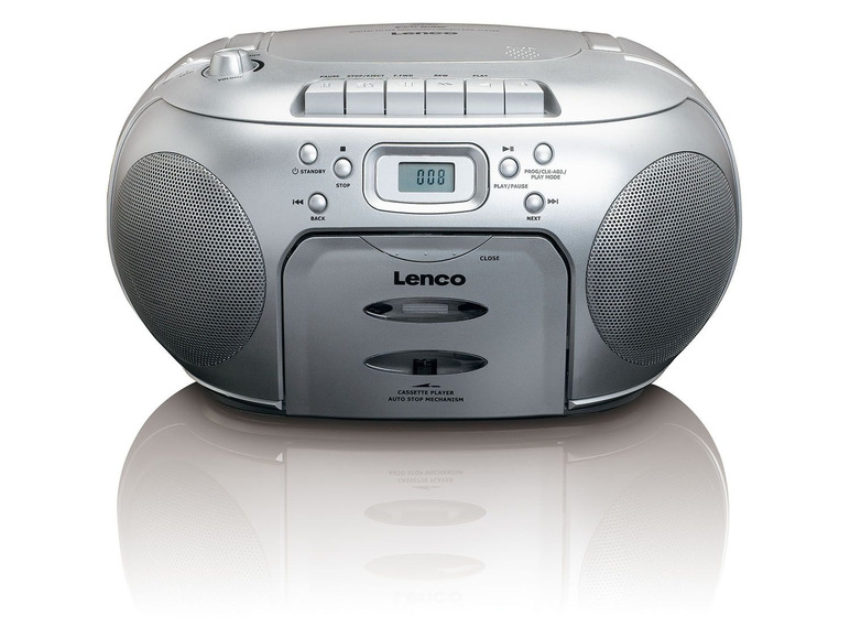 Gehe zu Vollbildansicht: Lenco SCD-420 CD-Radiorekorder mit Kassette + Kopfhöreranschluss - Bild 2