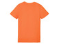 Ein orangefarbenes T-Shirt mit kurzen Ärmeln.