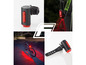 Rote LED-Rücklichter für Fahrräder.