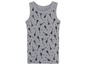 Ein graues Tanktop mit Gitarrenmuster.