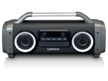 Lenco SPR-100 IPX4 Boombox mit PLL FM-Radio, USB, SD und Lichtern